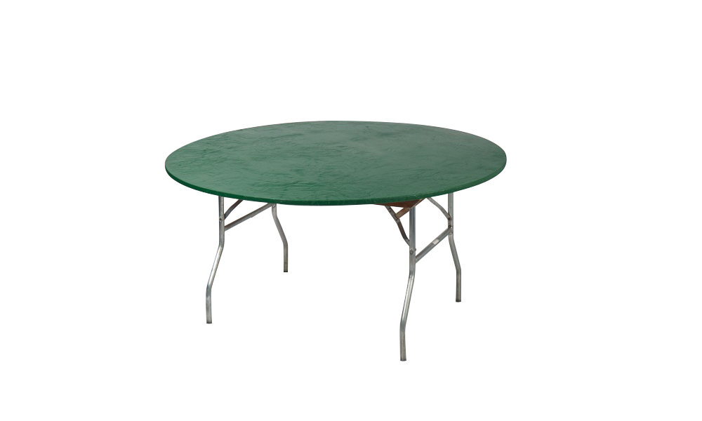 72" Round Fitted Plastic Table Covers