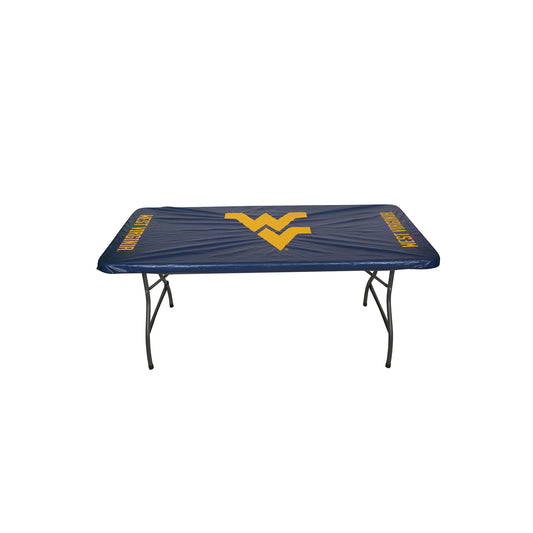 Collegiate Kwik-Covers Rectangle Plastic Table Cover (West Virginia University)